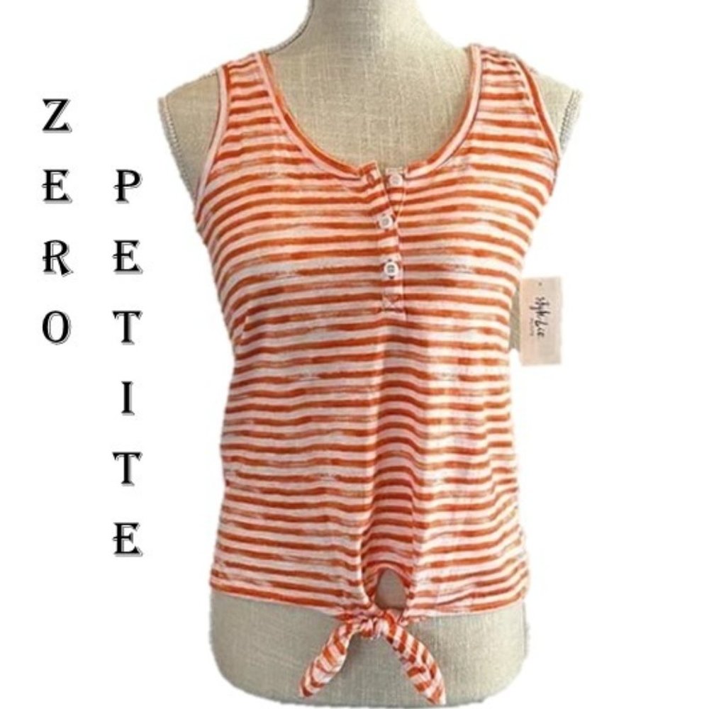 STYLE & CO Tie-front Tank Top
